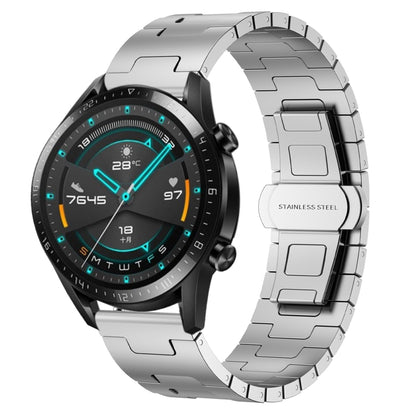 For Huawei Watch GT2 46mm Titanium Alloy 22mm Metal Watch Band(Silver) by bashfashion
