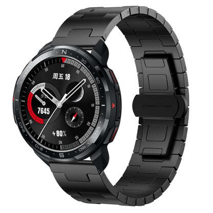 For Honor Watch GS Pro Titanium Alloy 22mm Metal Watch Band(Black) by bashfashion