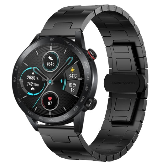 For Honor Magic Watch 2 46mm Titanium Alloy 22mm Metal Watch Band(Black) by bashfashion