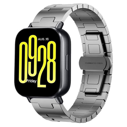 For Redmi Watch 5 Active Titanium Alloy 22mm Metal Watch Band(Titanium Color) by bashfashion