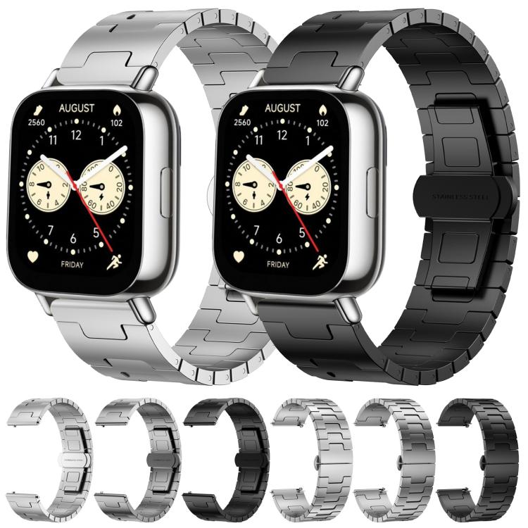 For Redmi Watch 5 Active Titanium Alloy 22mm Metal Watch Band(Black) by bashfashion