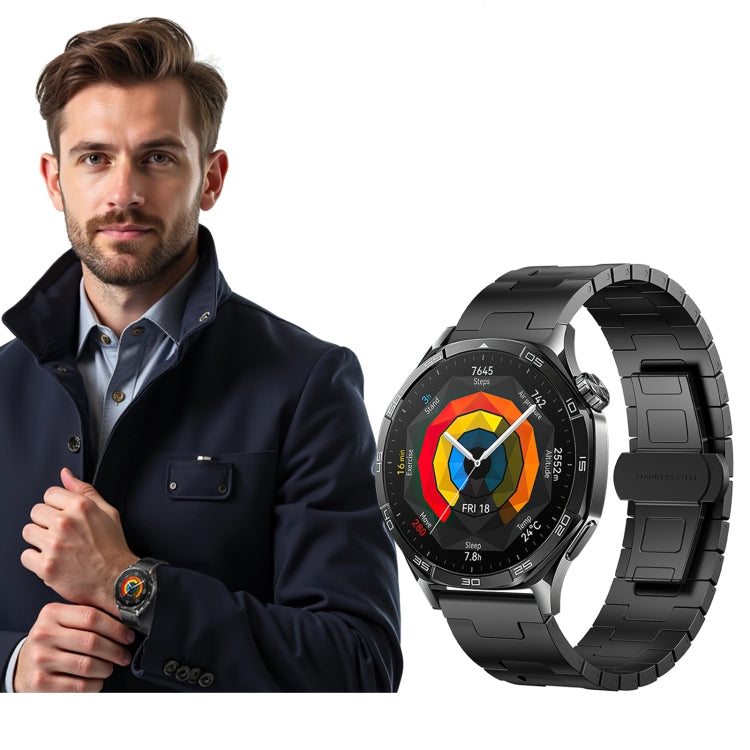 For Redmi Watch 5 Lite Titanium Alloy 22mm Metal Watch Band(Black) by bashfashion