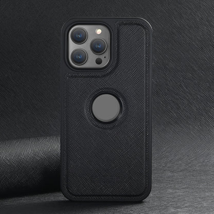 For iPhone 15 Pro Max Suteni G1 Cross Texture MagSafe Phone Case(Black) by Suteni