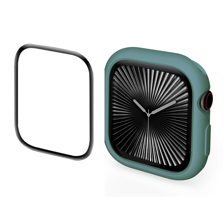 For Apple Watch Series 11 / 10 46mm ENKAY Hat-Prince 2 in 1 Candy Color TPU Watch Case with Full Coverage PMMA Soft Film(Green) by ENKAY