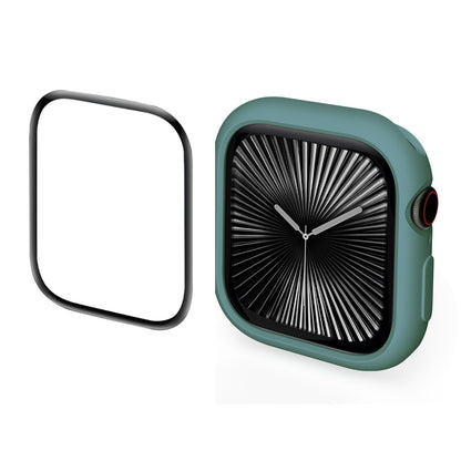 For Apple Watch Series 11 / 10 46mm ENKAY Hat-Prince 2 in 1 Candy Color TPU Watch Case with Full Coverage PMMA Soft Film(Green) by ENKAY