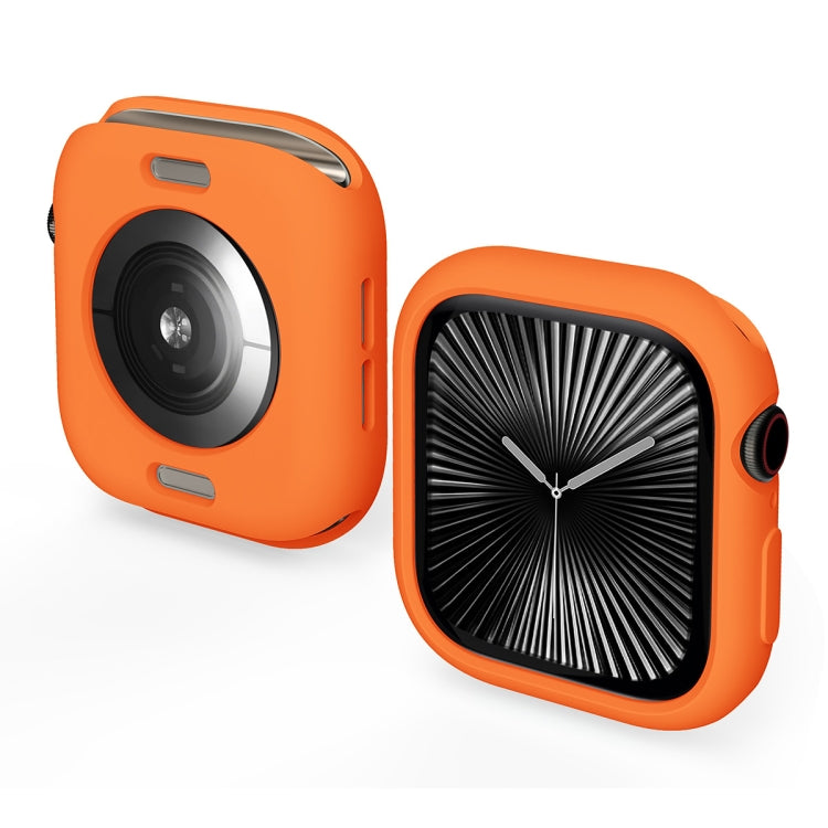 For Apple Watch Series 11 / 10 42mm ENKAY Hat-Prince 2 in 1 Candy Color TPU Watch Case with Full Coverage PMMA Soft Film(Orange) by ENKAY