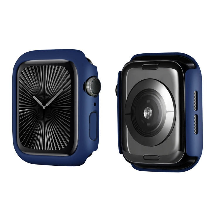For Apple Watch Series 11 / 10 46mm ENKAY Hat-Prince Solid Color PC Watch Case Shockproof Cover(Dark Blue) by ENKAY