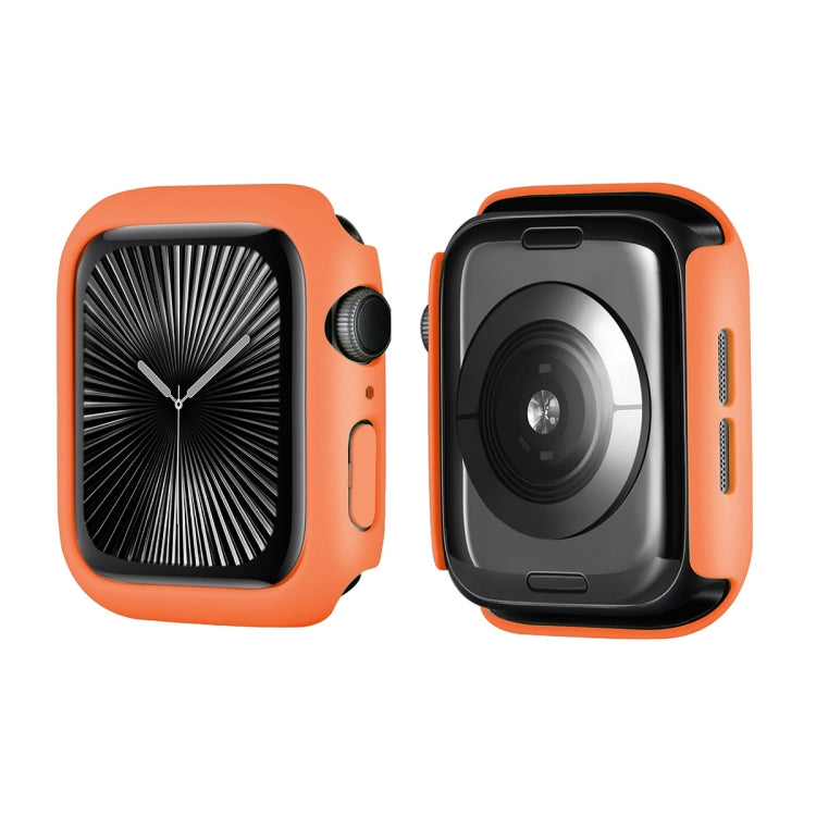 For Apple Watch Series 11 / 10 42mm ENKAY Hat-Prince Solid Color PC Watch Case Shockproof Cover(Orange) by ENKAY