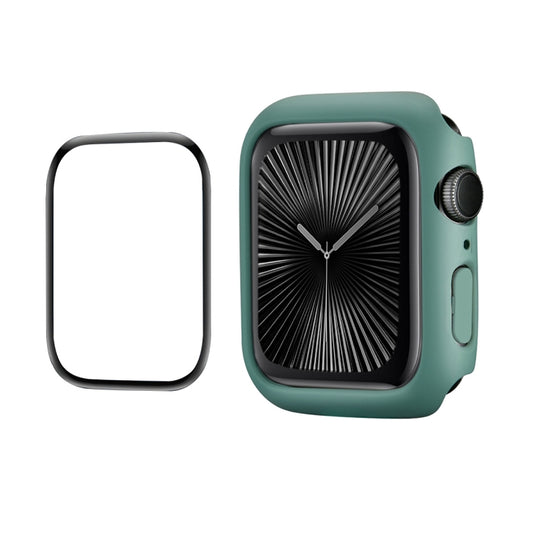 For Apple Watch Series 11 / 10 46mm ENKAY Hat-Prince 2 in 1 Solid Color PC Watch Case with Full Coverage PMMA Soft Film(Green) by ENKAY