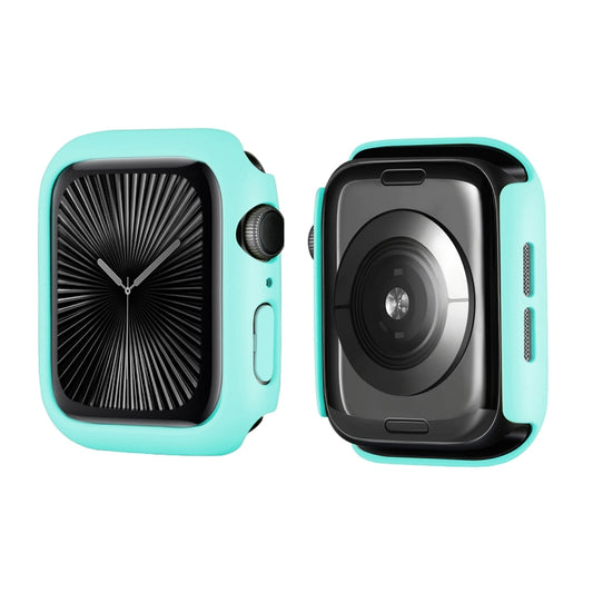 For Apple Watch Series 11 / 10 42mm ENKAY Hat-Prince 2 in 1 Solid Color PC Watch Case with Full Coverage PMMA Soft Film(Light Blue) by ENKAY