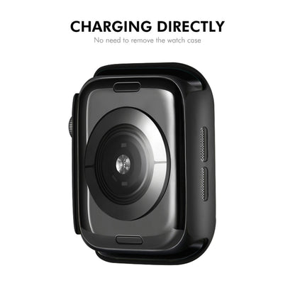 For Apple Watch Series 11 / 10 46mm ENKAY Hat-Prince 2 in 1 Solid Color PC Watch Case with Full Coverage PMMA Soft Film(White) by ENKAY