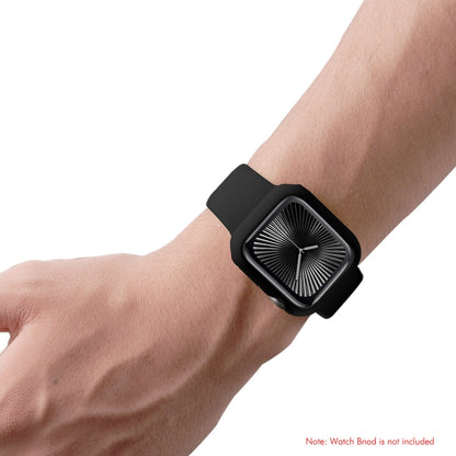 For Apple Watch Series 11 / 10 42mm ENKAY Hat-Prince 2 in 1 Solid Color PC Watch Case with Full Coverage PMMA Soft Film(White) by ENKAY