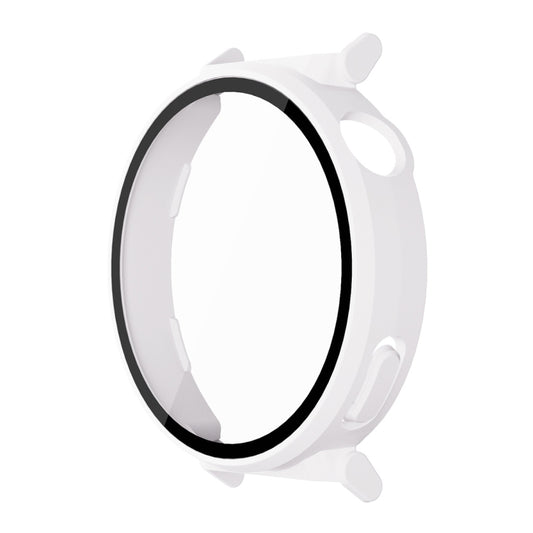 For Huawei Watch GT 5 Pro 42mm ENKAY Hat-Prince Tempered Glass Film Integrated PC Watch Case(White) by ENKAY
