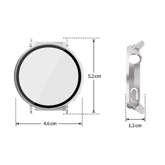 For Huawei Watch GT 5 Pro 42mm ENKAY Hat-Prince Tempered Glass Film Integrated PC Watch Case(White) by ENKAY