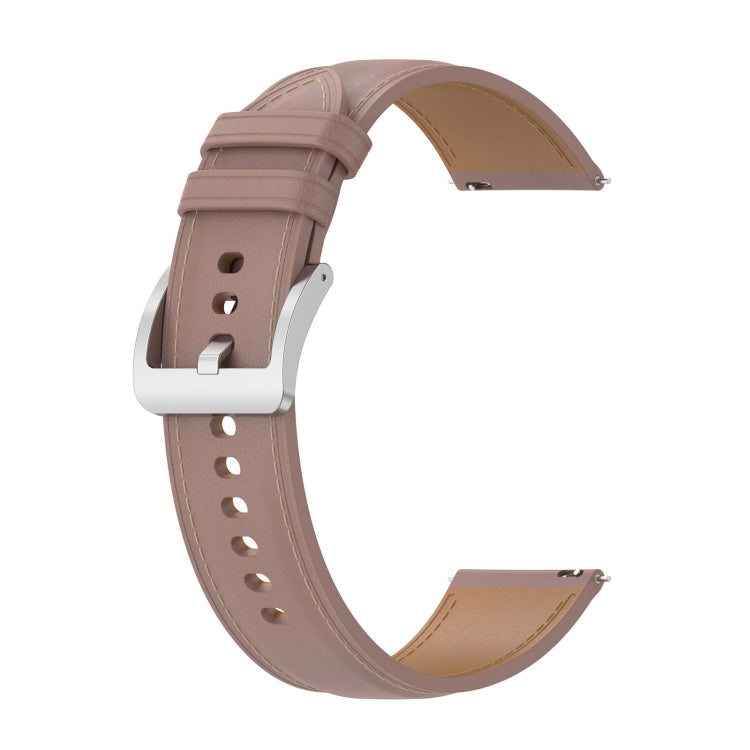 For Garmin Venu 3 Stainless Steel Quick Release Buckle 22mm Genuine Leather Watch Band(Dark Pink) by bashfashion