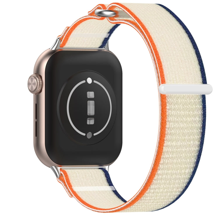 For Honor Watch 5 Nylon Woven Hook and Loop Fastener Watch Band(Orange Creamy White) by bashfashion