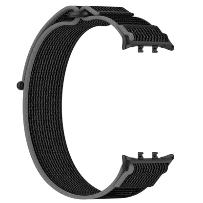 For Honor Watch 5 Nylon Woven Hook and Loop Fastener Watch Band(Black Gray) by bashfashion