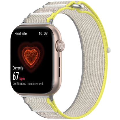 For Honor Watch 5 Nylon Woven Hook and Loop Fastener Watch Band(Yellow Gray) by bashfashion