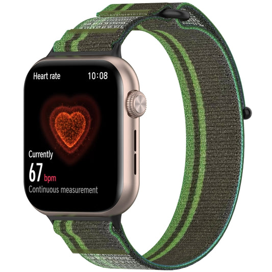 For Honor Watch 5 Nylon Woven Hook and Loop Fastener Watch Band(Blackish Green) by bashfashion