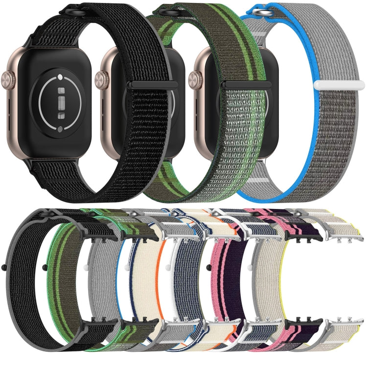 For Honor Watch 5 Nylon Woven Hook and Loop Fastener Watch Band(Yellow Gray) by bashfashion