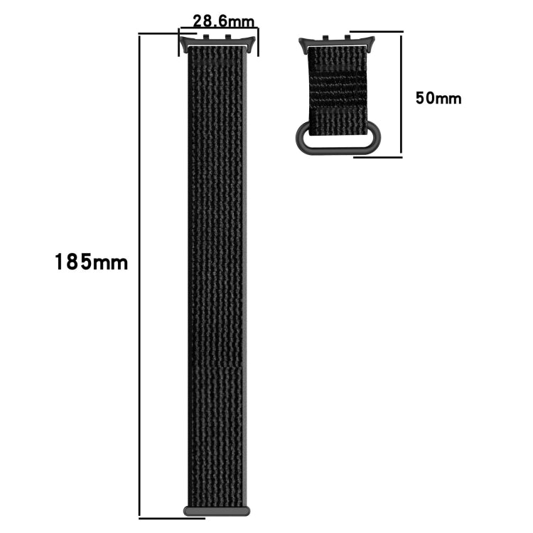 For Honor Watch 5 Nylon Woven Hook and Loop Fastener Watch Band(Blue Gray) by bashfashion