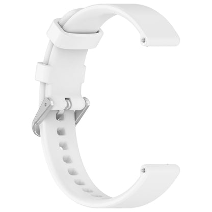 For Garmin Lily 2 Active Quick Release Silver Buckle Silicone Watch Band Wristband(White) by bashfashion