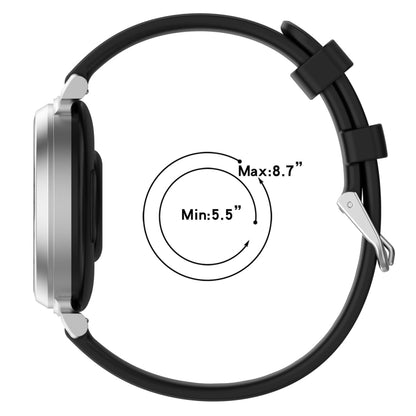 For Garmin Lily 2 Active Quick Release Silver Buckle Silicone Watch Band Wristband(White) by bashfashion