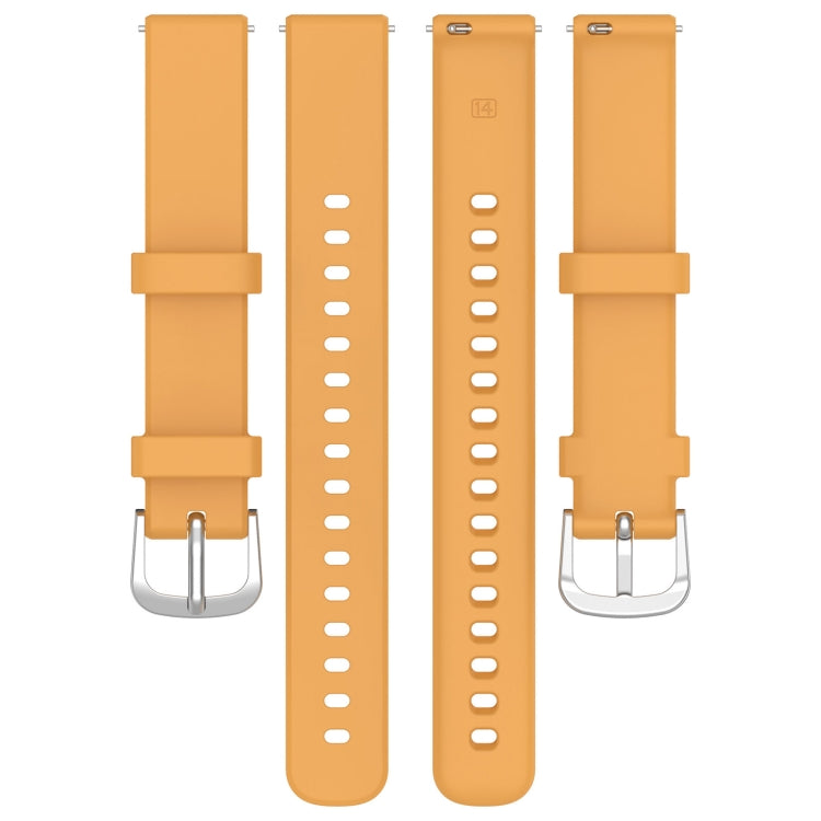 For Garmin Lily 2 Active Quick Release Silver Buckle Silicone Watch Band Wristband(White) by bashfashion