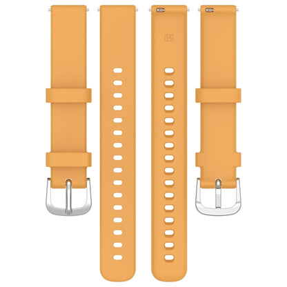 For Garmin Lily 2 Active Quick Release Silver Buckle Silicone Watch Band Wristband(White) by bashfashion
