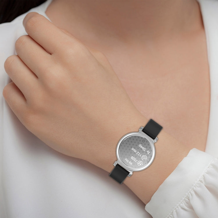 For Garmin Lily 2 Active Quick Release Silver Buckle Silicone Watch Band Wristband(White) by bashfashion