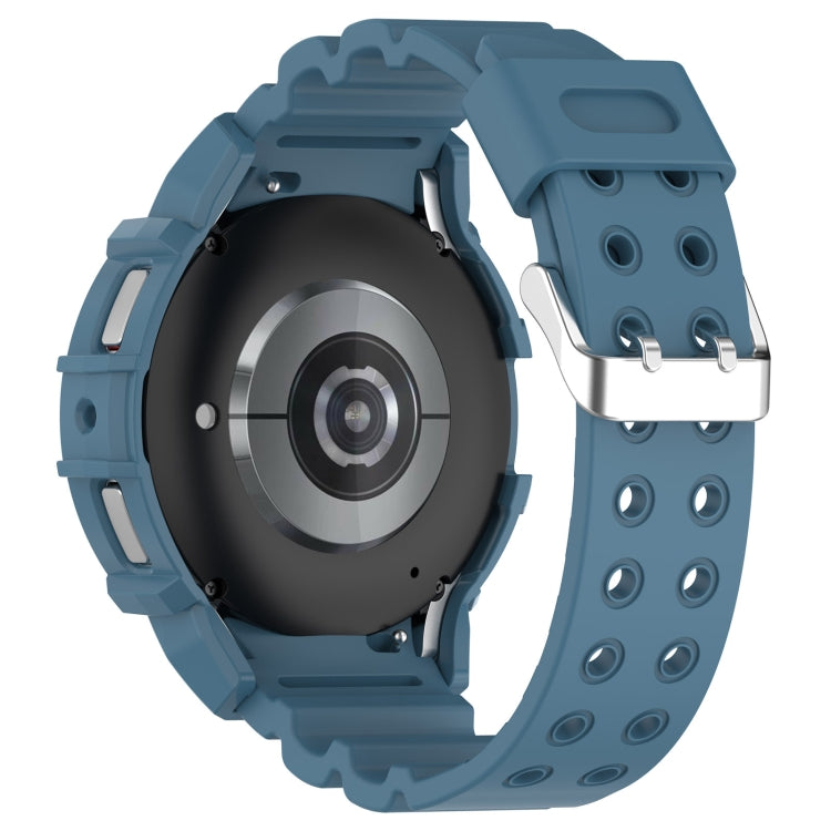 For Samsung Galaxy Watch 7 40mm Armor Silicone Watch Band with Watch Case Set(Blue) by bashfashion