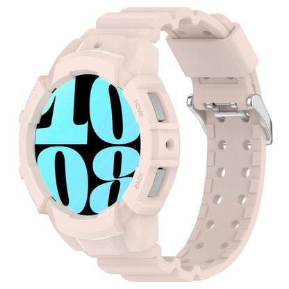 For Samsung Galaxy Watch 7 44mm Armor Silicone Watch Band with Watch Case Set(Pink) by bashfashion