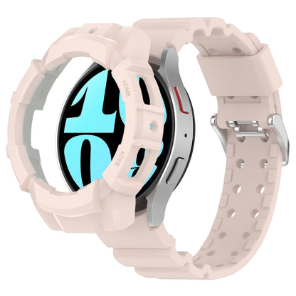 For Samsung Galaxy Watch 7 44mm Armor Silicone Watch Band with Watch Case Set(Pink) by bashfashion