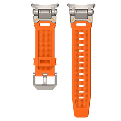For Samsung Galaxy Watch Ultra 47mm / Ultra 2025 Titanium Connector Quick Release Silicone Watch Band(Orange) by bashfashion
