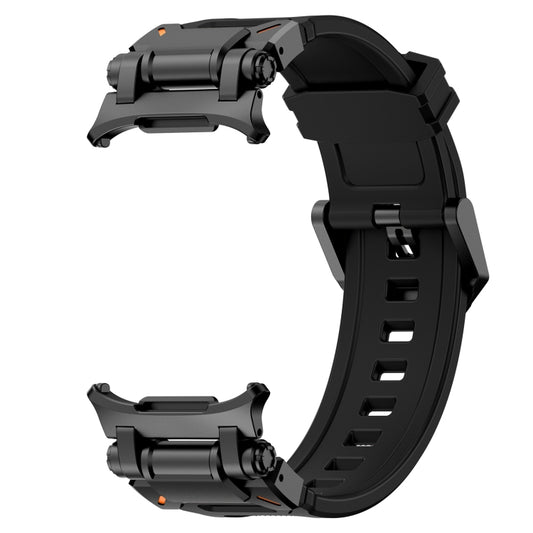 For Samsung Galaxy Watch Ultra 47mm / Ultra 2025 Black Connector Quick Release Silicone Watch Band(Black) by bashfashion