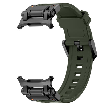 For Samsung Galaxy Watch Ultra 47mm / Ultra 2025 Black Connector Quick Release Silicone Watch Band(Green) by bashfashion