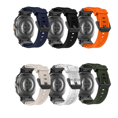 For Samsung Galaxy Watch Ultra 47mm / Ultra 2025 Black Connector Quick Release Silicone Watch Band(Starlight) by bashfashion