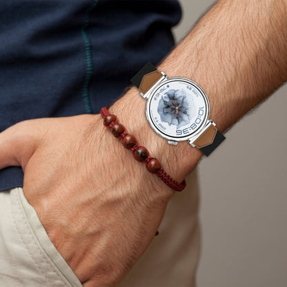 For Huawei Watch GT 5 41mm Nylon Leather Hybrid Woven Watch Band(Black Brown) by bashfashion