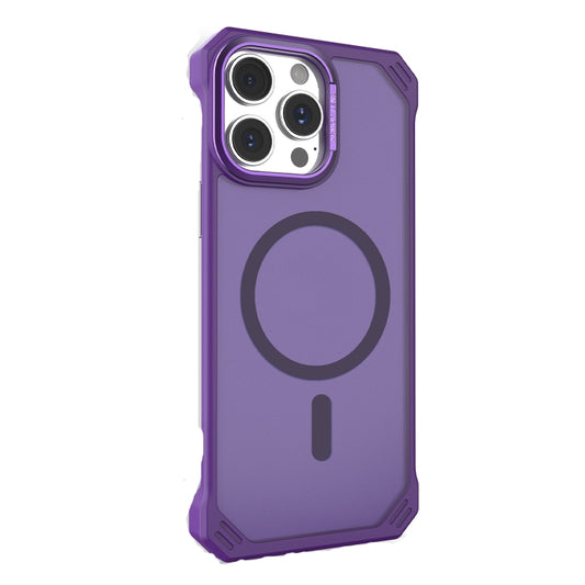 For iPhone 14 Pro Starshield Frameless MagSafe PC Phone Case(Purple) by bashfashion