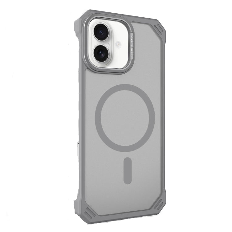 For iPhone 16 Starshield Frameless MagSafe PC Phone Case(Grey) by bashfashion