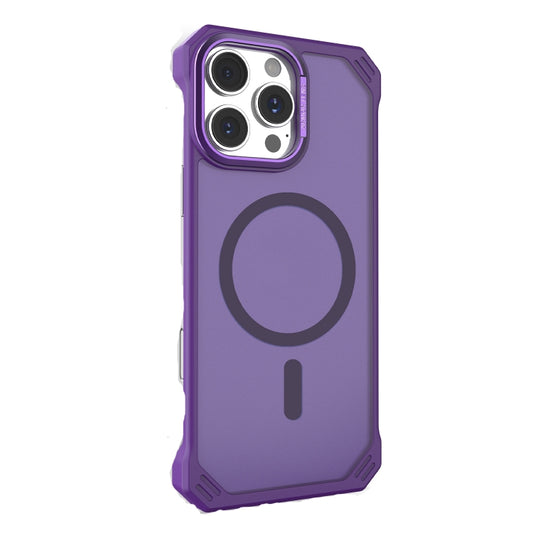 For iPhone 16 Pro Starshield Frameless MagSafe PC Phone Case(Purple) by bashfashion