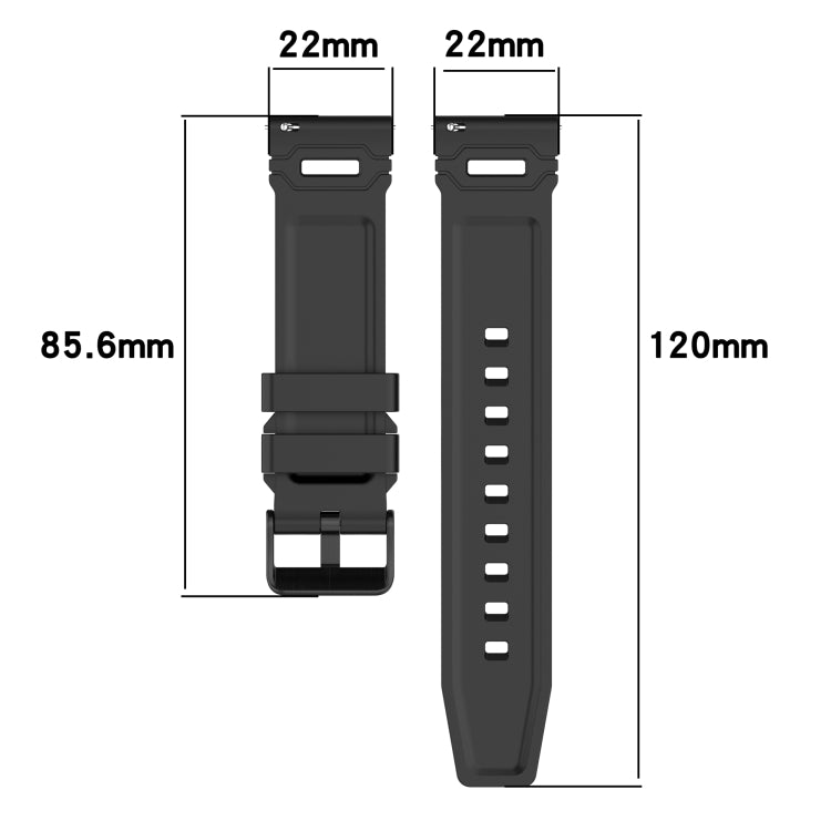 For Samsung Galaxy Watch 22mm Vertical Pattern Black Buckle Silicone Watch Band(White) by bashfashion