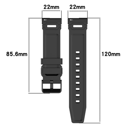 For Samsung Galaxy Watch 22mm Vertical Pattern Black Buckle Silicone Watch Band(White) by bashfashion