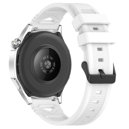 For Samsung Galaxy Watch 22mm Dotted Black Buckle Silicone Watch Band(White) by bashfashion