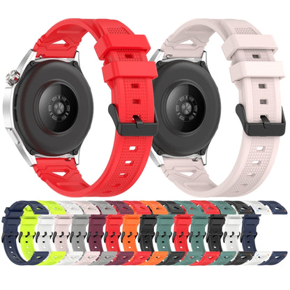 For Samsung Galaxy Watch 22mm Dotted Black Buckle Silicone Watch Band(White) by bashfashion