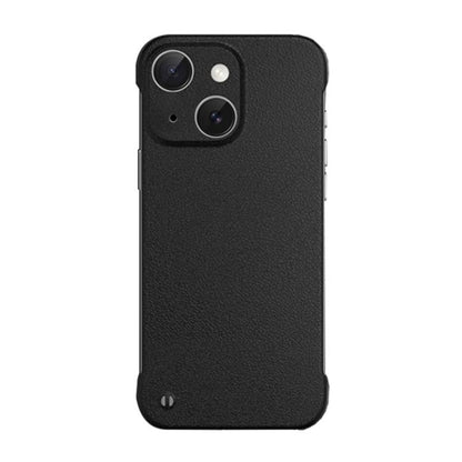 For iPhone 13 Frameless Litchi Texture PC Phone Case(Graphite Black) by bashfashion