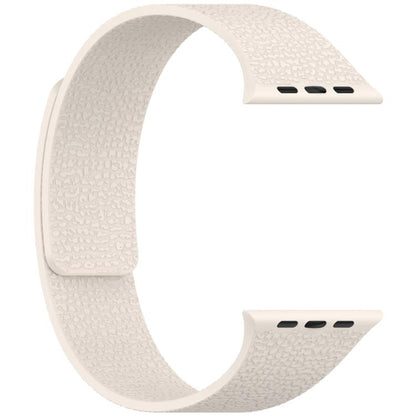 For Apple Watch 46mm / 49mm / 45mm / 44mm Litchi Texture Magnetic Silicone Watch Band(Starlight) by bashfashion