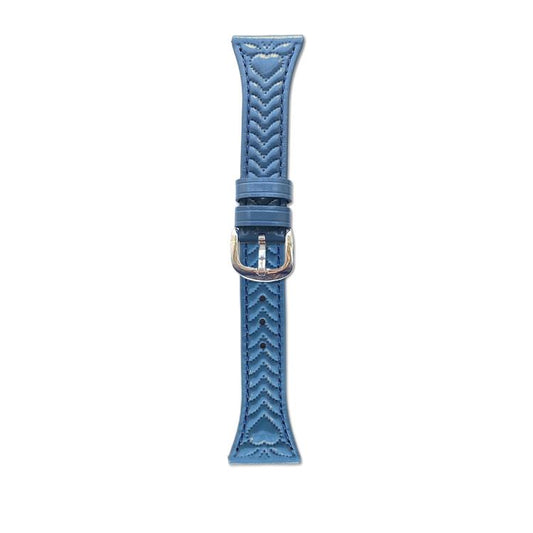 For Samsung Galaxy Watch 7 20mm Heart-Shaped Embossed Leather Watch Band(Cornflower Blue) by bashfashion