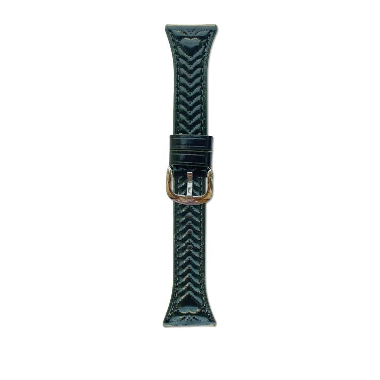 For Samsung Galaxy Watch 7 20mm Heart-Shaped Embossed Leather Watch Band(Forest Green) by bashfashion