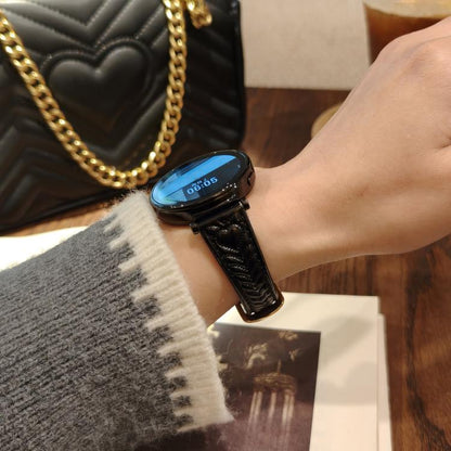 For Samsung Galaxy Watch3 45mm Heart-Shaped Embossed 22mm Leather Watch Band(Black) by bashfashion